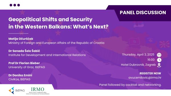 Geopolitical Shifts and Security in the Western Balkans: What’s Next?, Zagreb, April 3, 2025 
